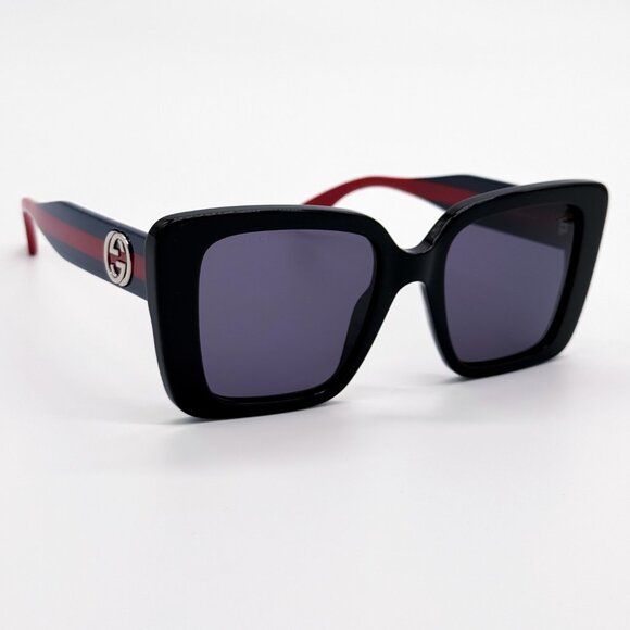 NEW GUCCI GG1861S 004 WOMEN SHINY BLACK SUNGLASSES GUCCI - Picture 8 of 13